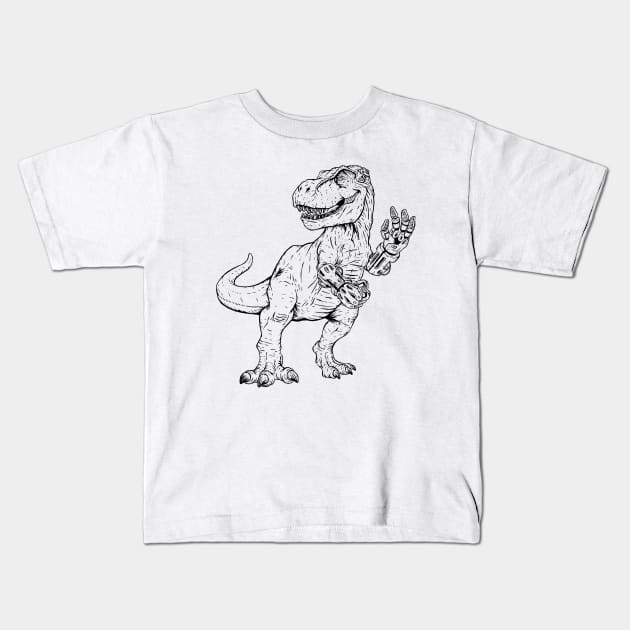 Time-Rex Kids T-Shirt by AJIllustrates